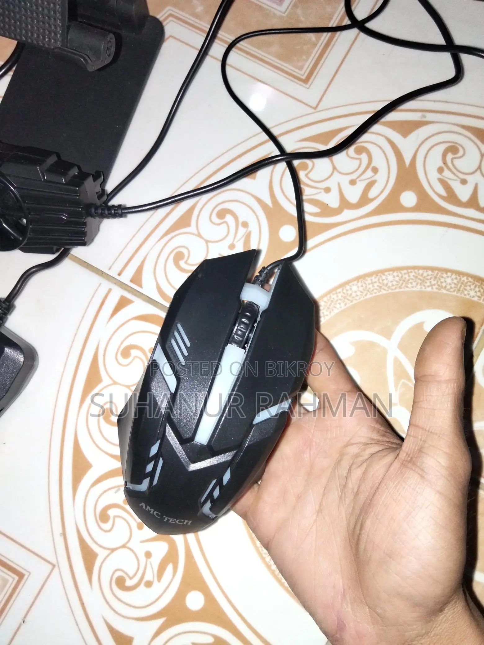 gaming keyboard and mouse+cooling fan