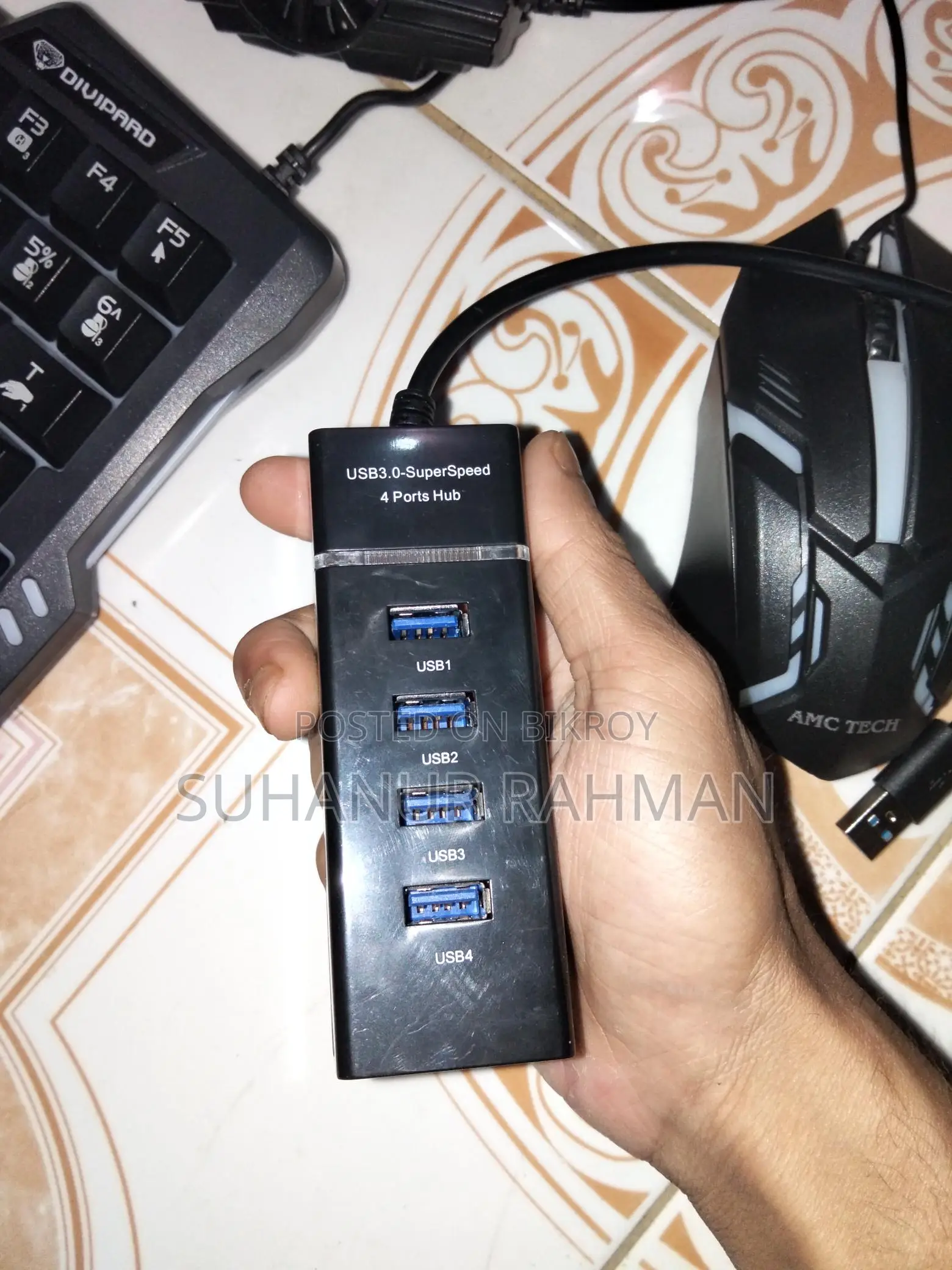 gaming keyboard and mouse+cooling fan