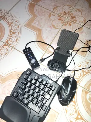 gaming keyboard and mouse+cooling fan