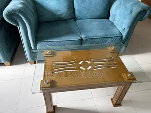 Beautiful Sofa Set 2+2+1 With Center Table. Made Of Mehgony Wood.