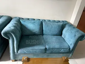 Beautiful Sofa Set 2+2+1 With Center Table. Made Of Mehgony Wood.