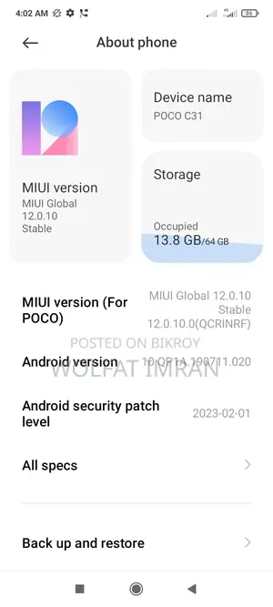Xiaomi Poco C31 (Used)