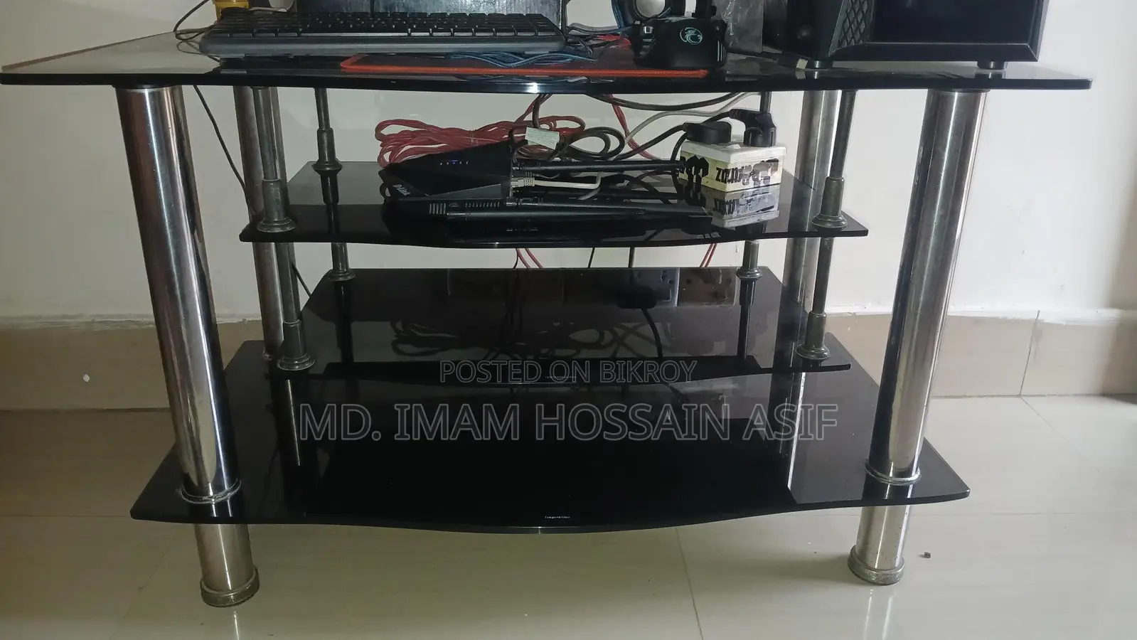 Tempered Glass TV Stand