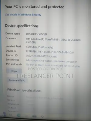 HP Laptop 11 GEN 512 SSD 8 GB RAM For Sell