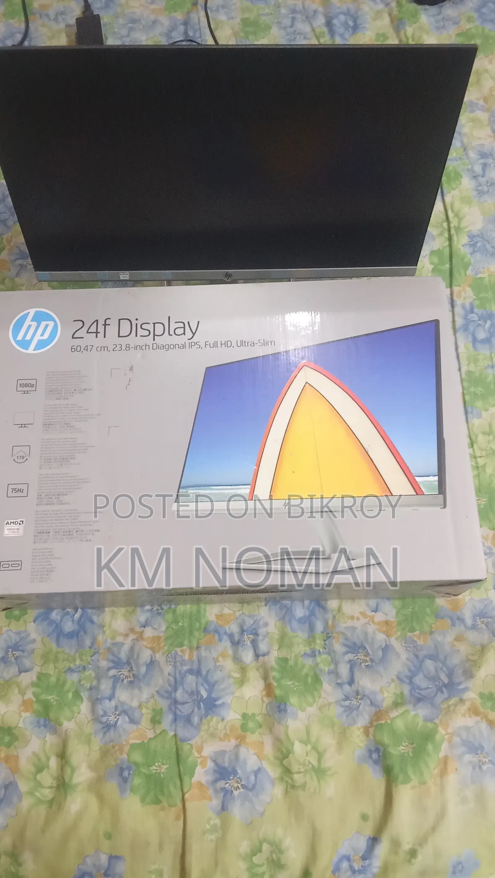 Hp Led Monitor 22/24 Inch (full Set with Box, Good Condition)