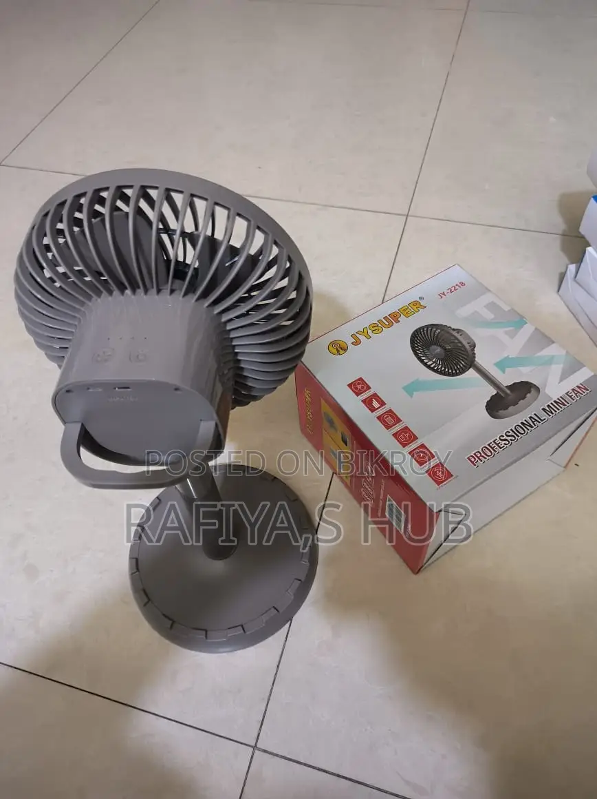 Jysuper Jy-2218 Mini Charger Fan এক চার্জে চলবে 10 ঘণ্টা