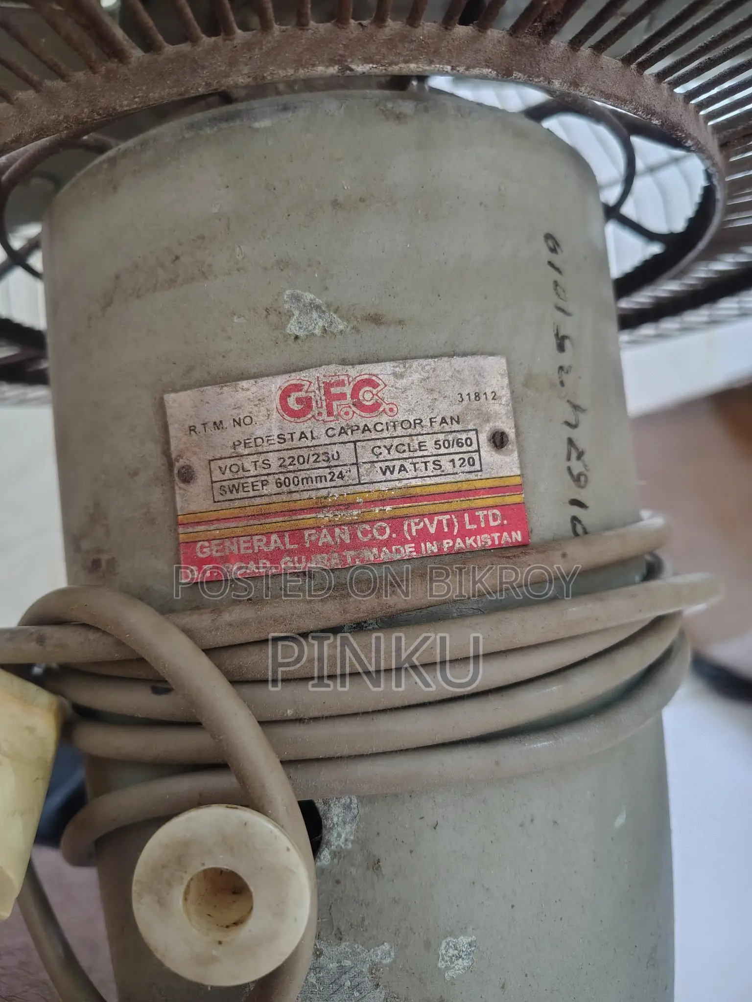 Original Pakistan GFC Stand Fan