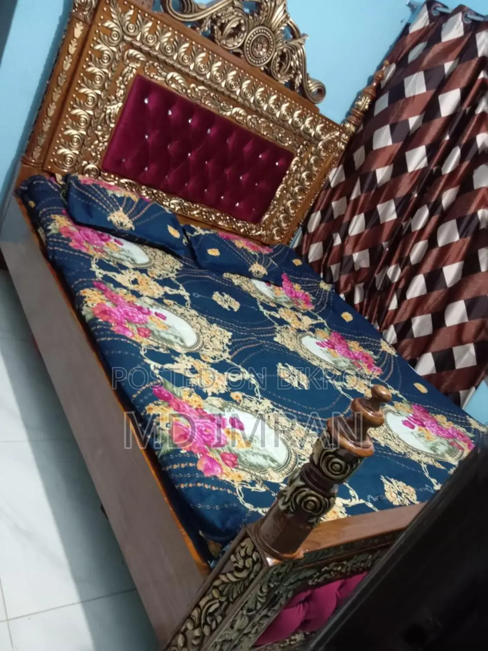 Teak Wood Bed for Sale (Used But Like New)