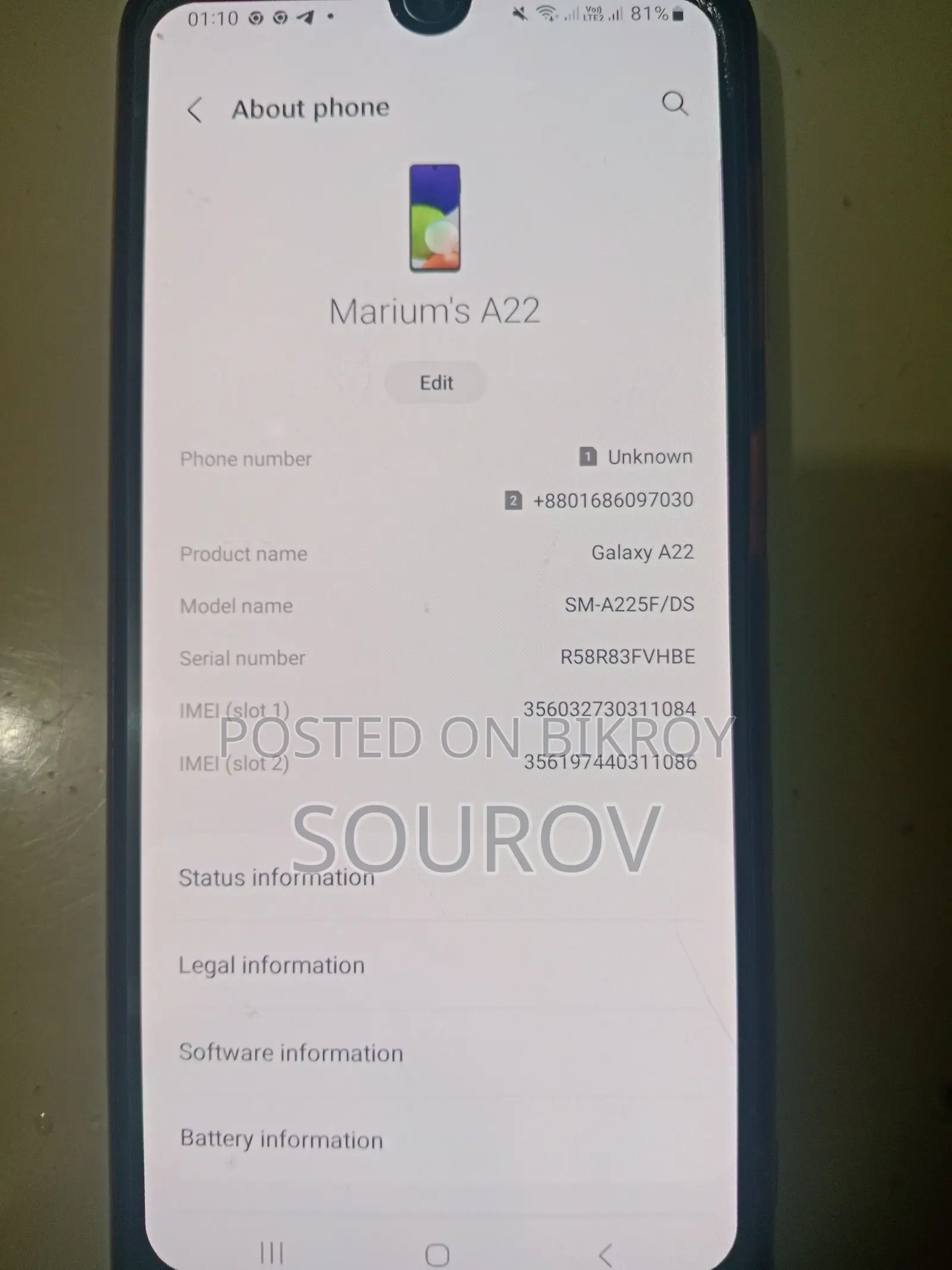 Samsung Galaxy A22 (Used)
