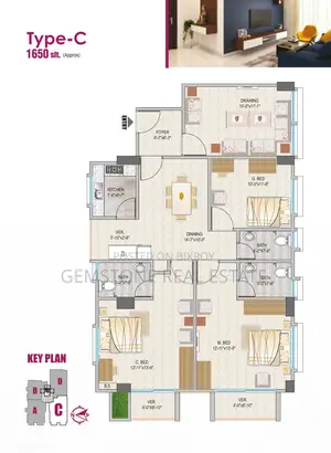 Flat for 1550 SQFT 26 Installment and Bank Loan Facilities