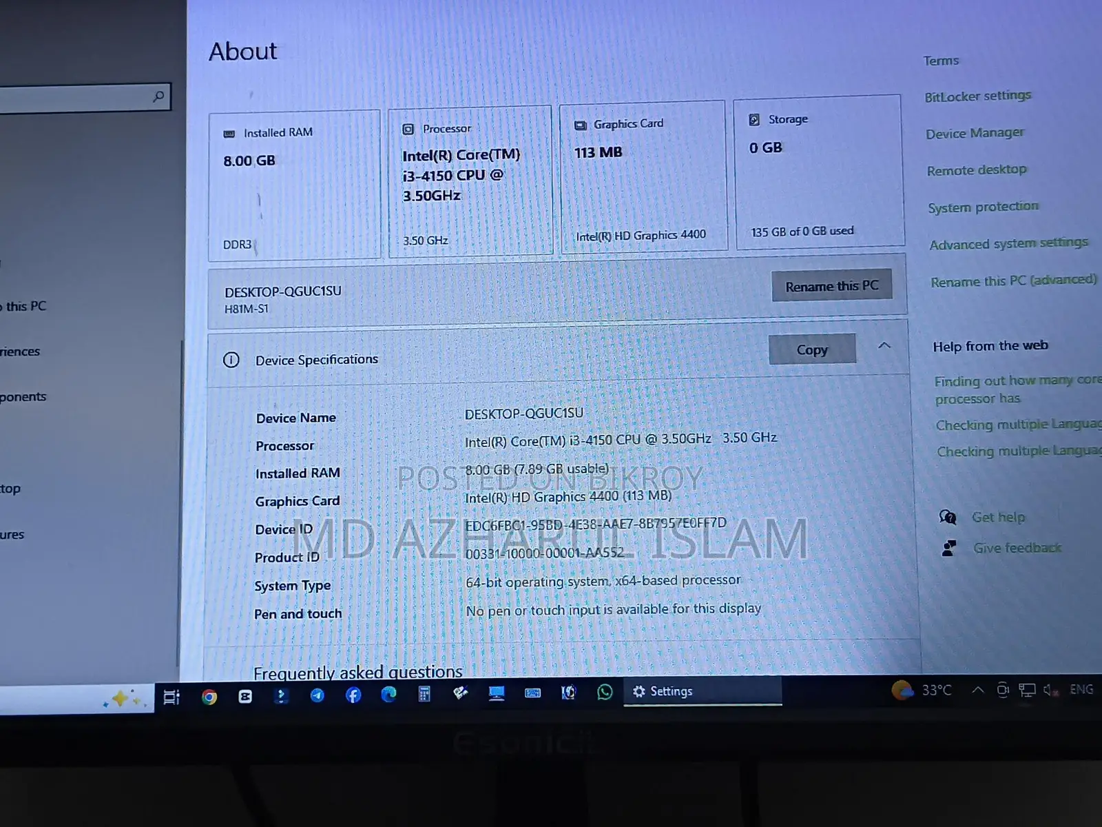 Desktop Computer for sale