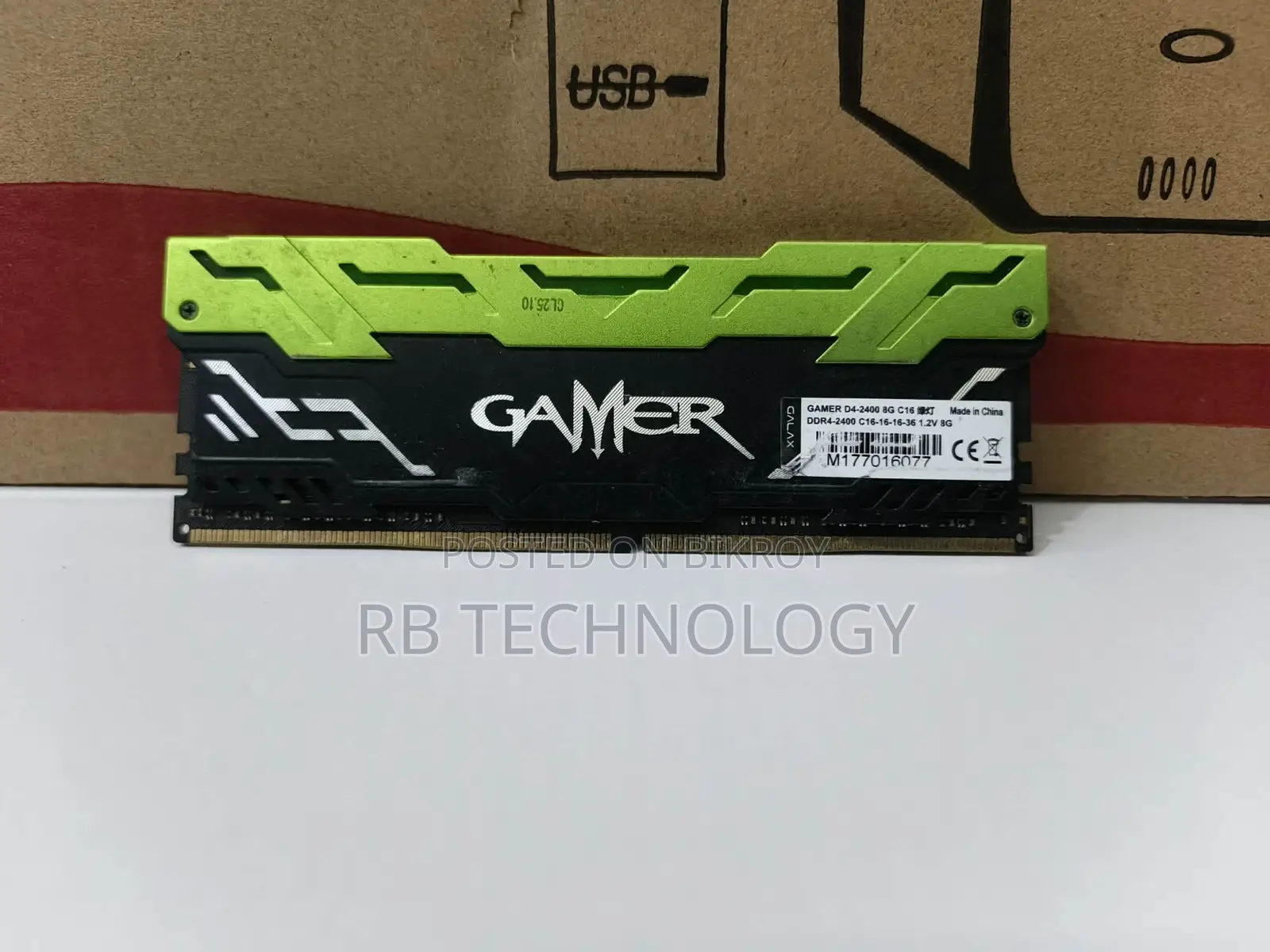 GALAX GAMER 8GB DDR4 Green LED Ram 1 Year Warranty
