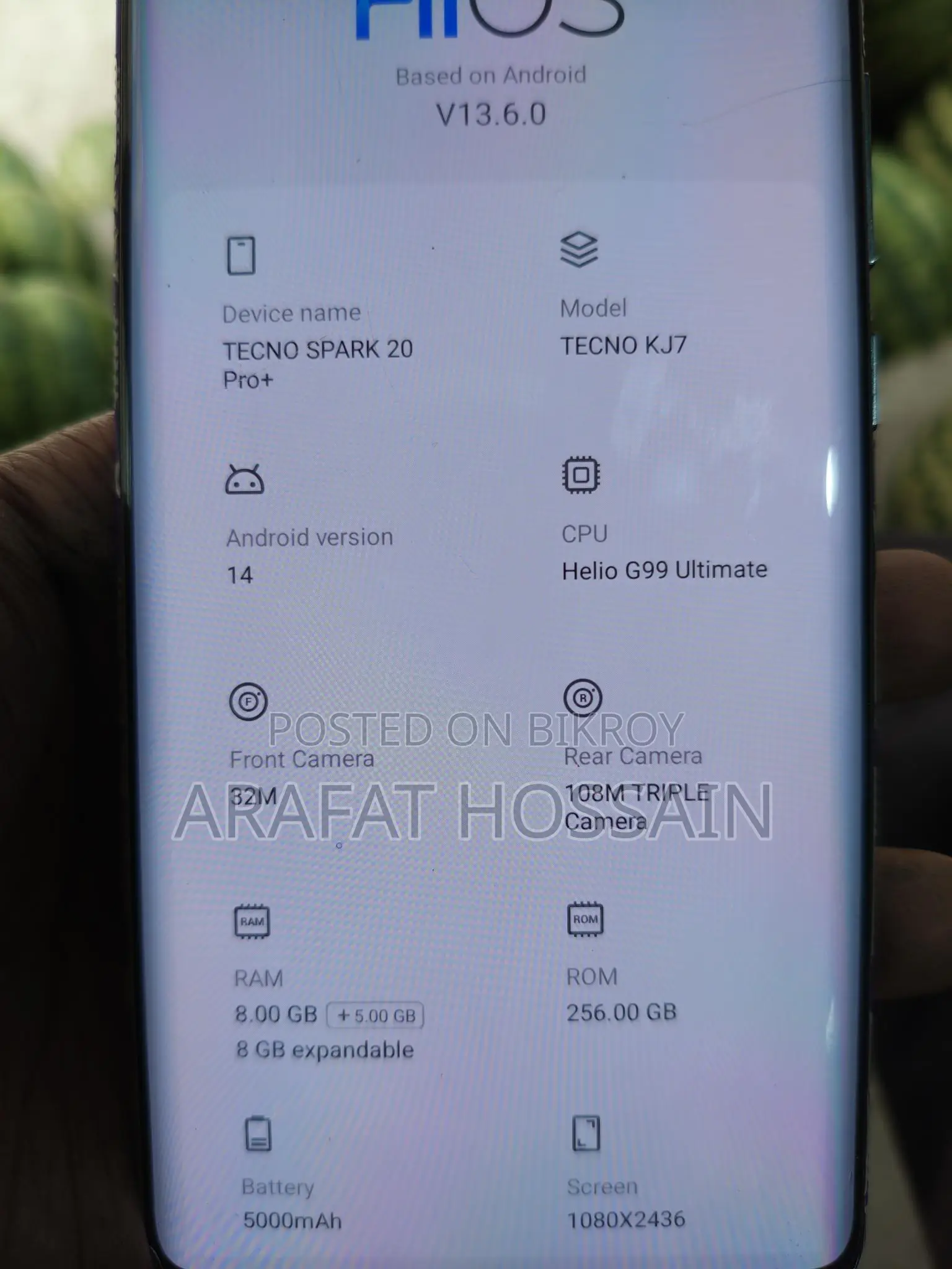 Tecno Spark 20 Pro+ . (Used)