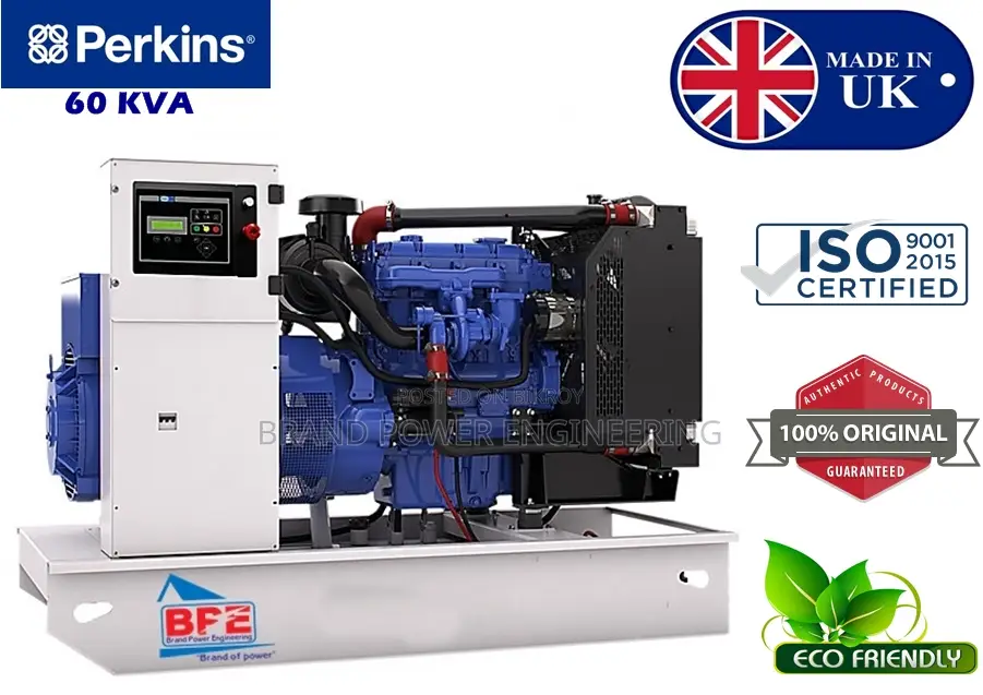 Perkins UK 60kVA Silent Diesel Generator - Backup Power