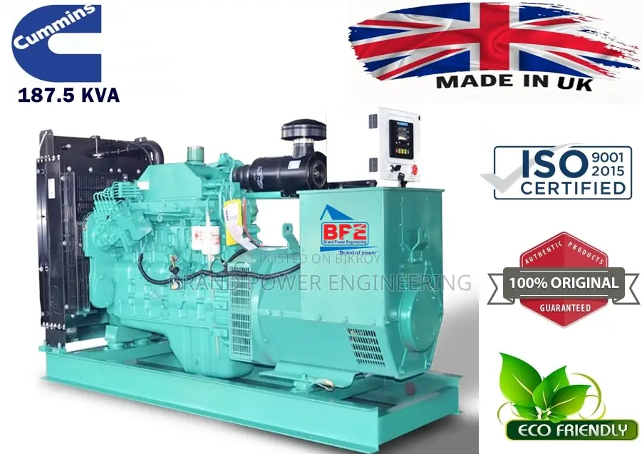 Cummins 188 kVA Diesel Open-Set Generator