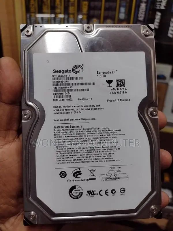 Seagate 1.5 TB Desktop Hard Drive Good Condition Without Warranty