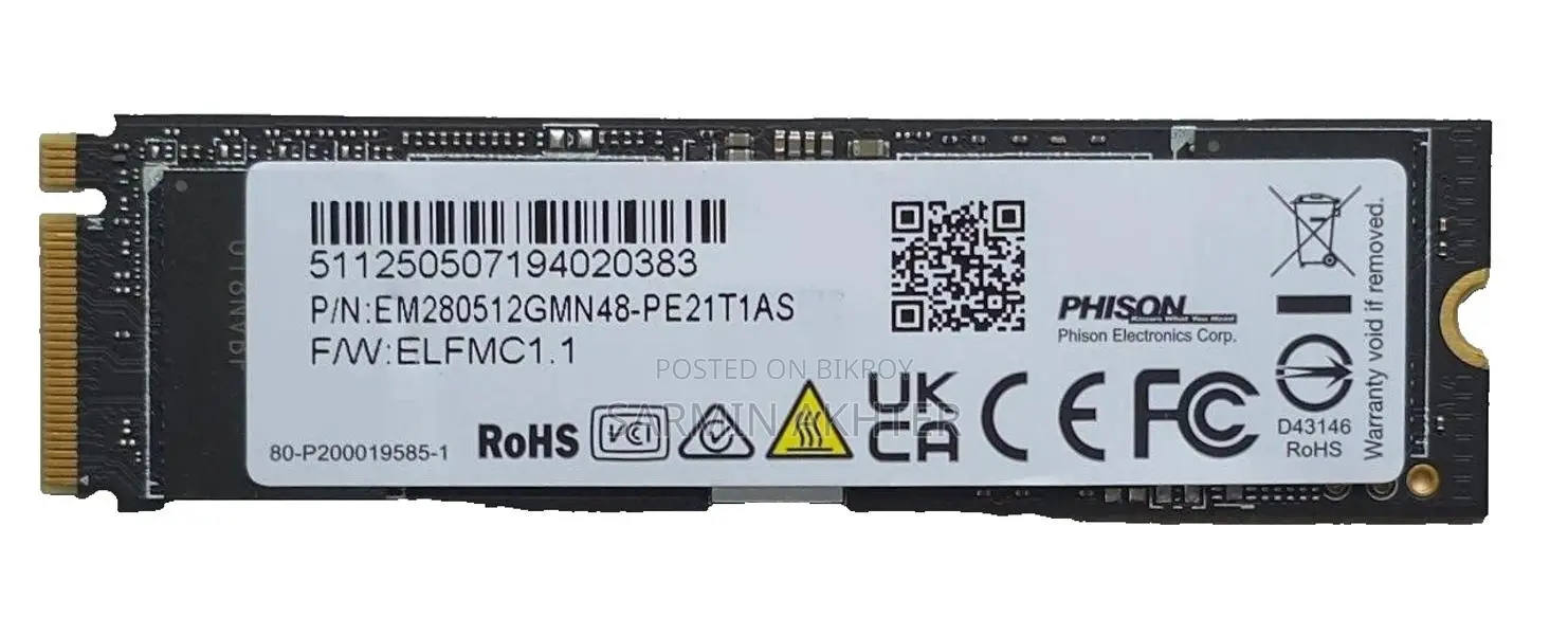 512gb Phison Nvme M.2 2280 Ssd (New)