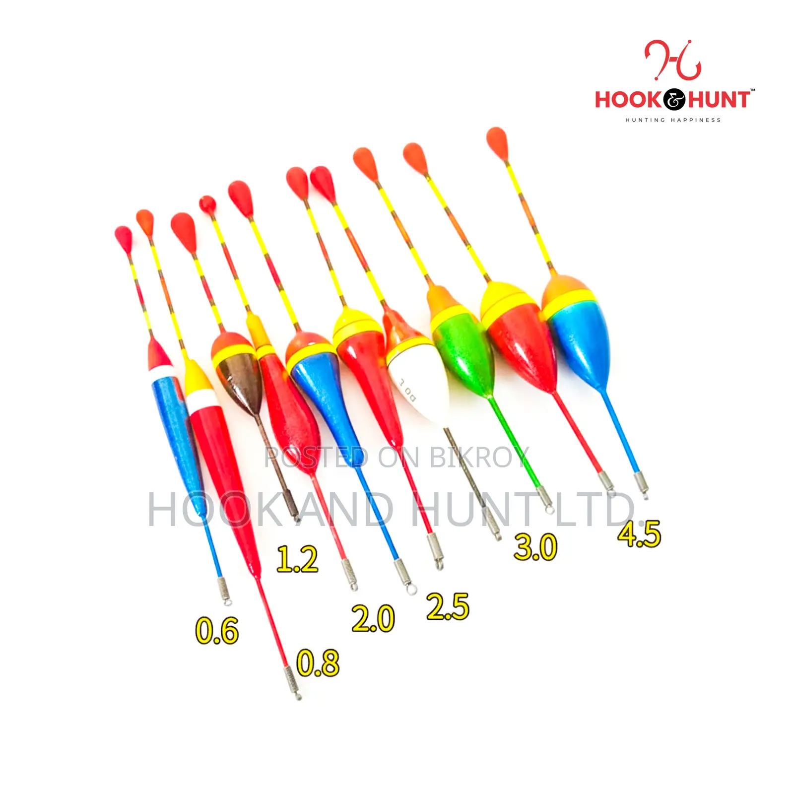 10 PCS Carp Fishing Float Set | Multi Color Hard Floats Hook Hunt