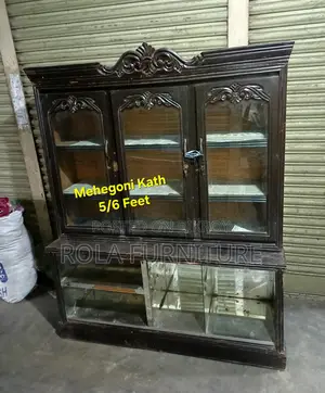 মেহগনি কাঠ শোকেস ৫/৬ ফিট
