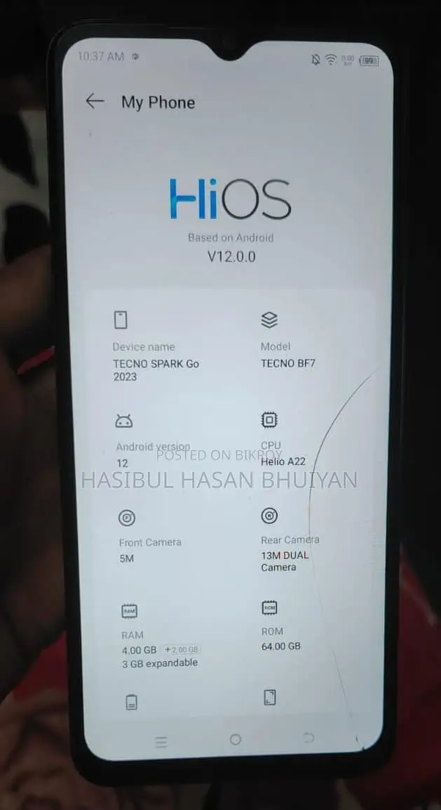 Tecno Spark Go 4+4/128 gb (Used)