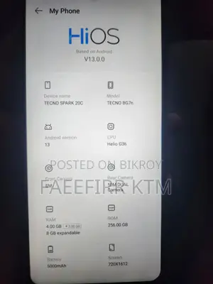 Tecno Spark 20C (Used)