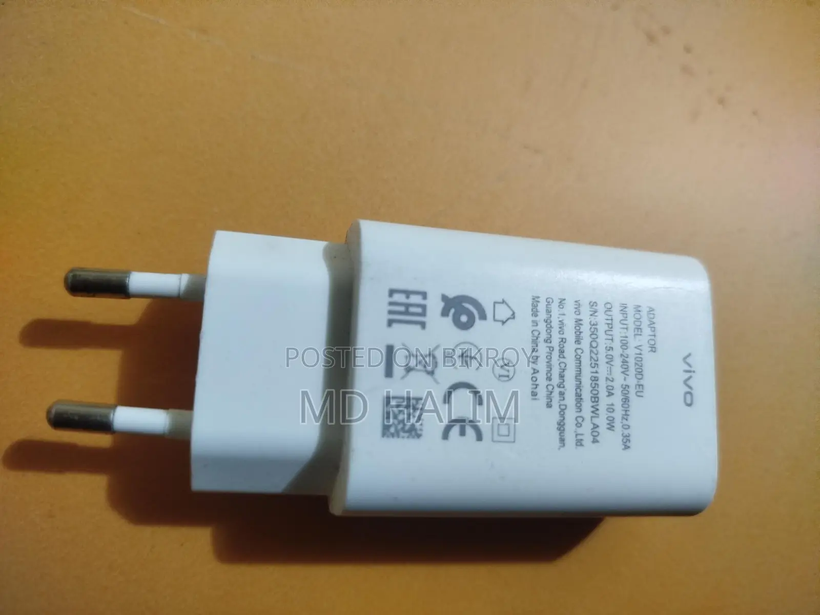 Vivo 10w Original Charger for Sale