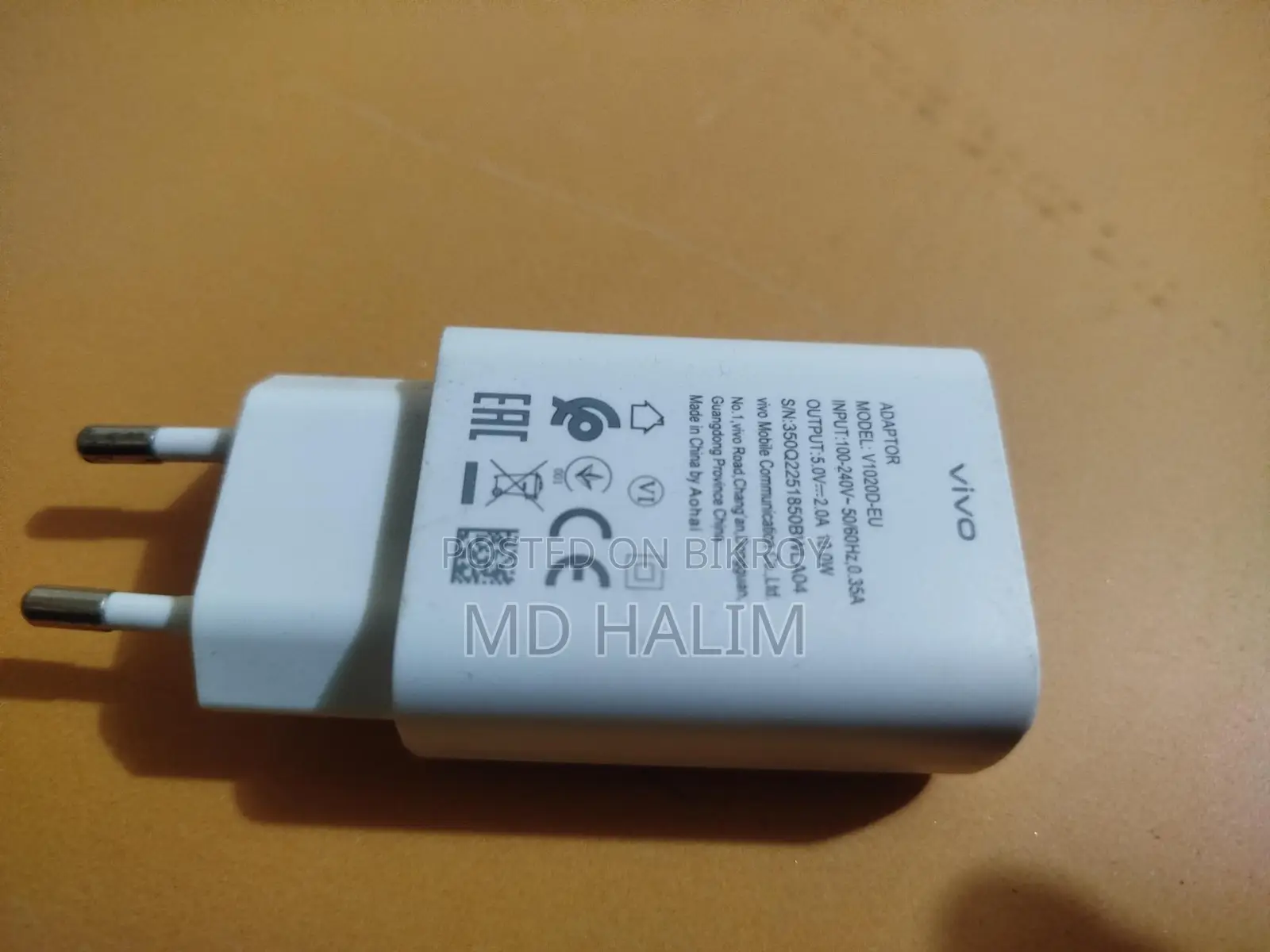 Vivo 10w Original Charger for Sale
