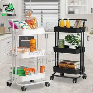 3 Layer Multi Use Trolley Rack Kitchen Cabinet