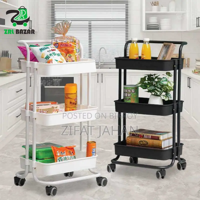 3 Layer Multi Use Trolley Rack Kitchen Cabinet