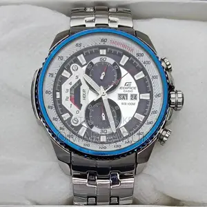 Casio Edifice Chronograph Watch for Men – Stainless Steel, Tachymeter