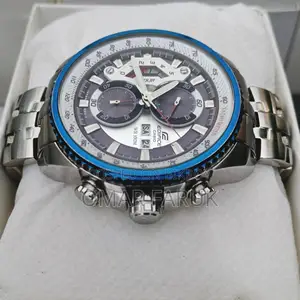 Casio Edifice Chronograph Watch for Men – Stainless Steel, Tachymeter