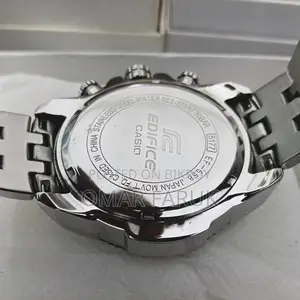 পুরুষদের জন্য Casio Edifice ক্রোনোগ্রাফ ঘড়ি – স্টেইনলেস স্টিল, ট্যাকোমিটার