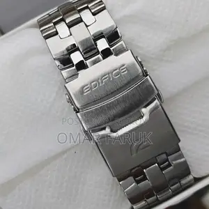 Casio Edifice Chronograph Watch for Men – Stainless Steel, Tachymeter