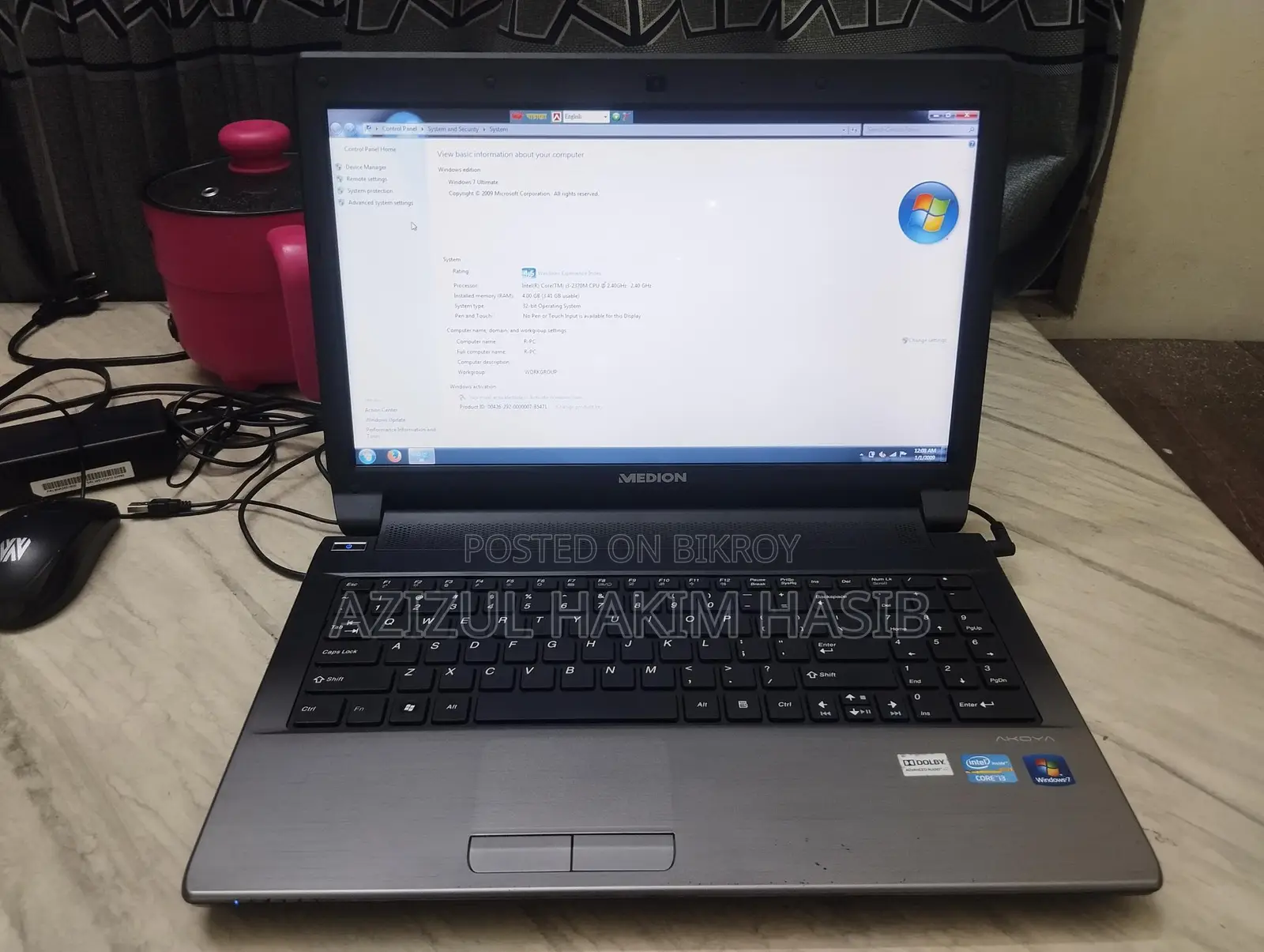Medion Akoya 750gb Hdd 15.6 Ince Big Display 4gb Ram