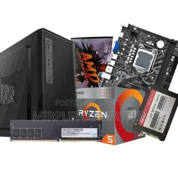 Ryzen 3400g PC + 20 inch LED HP, Fresh Condition, 128GB SSD, 8GB RAM