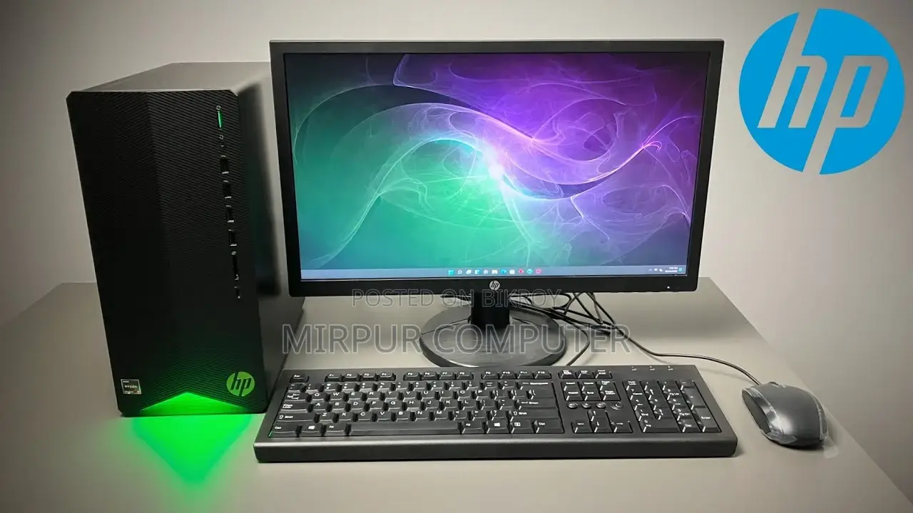 Ryzen 3400g PC + 20 inch LED HP, Fresh Condition, 128GB SSD, 8GB RAM