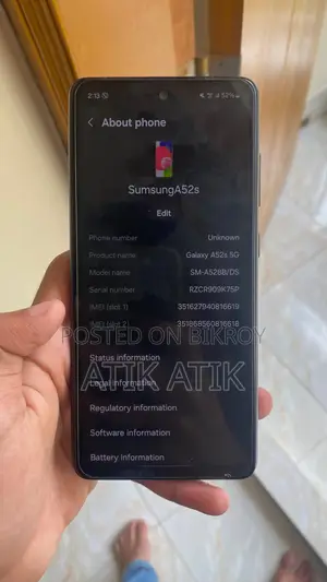 Samsung Galaxy A52S . (Used)
