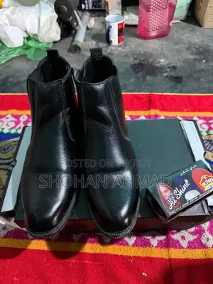 Men's Leather Chelsea Boots, Formal, Black