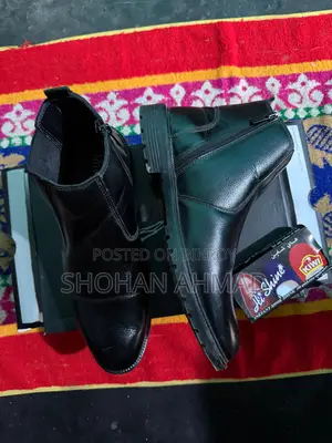Men's Leather Chelsea Boots, Formal, Black