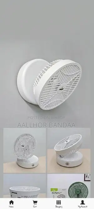 Rechargeable Table And Wall Mounted Fan