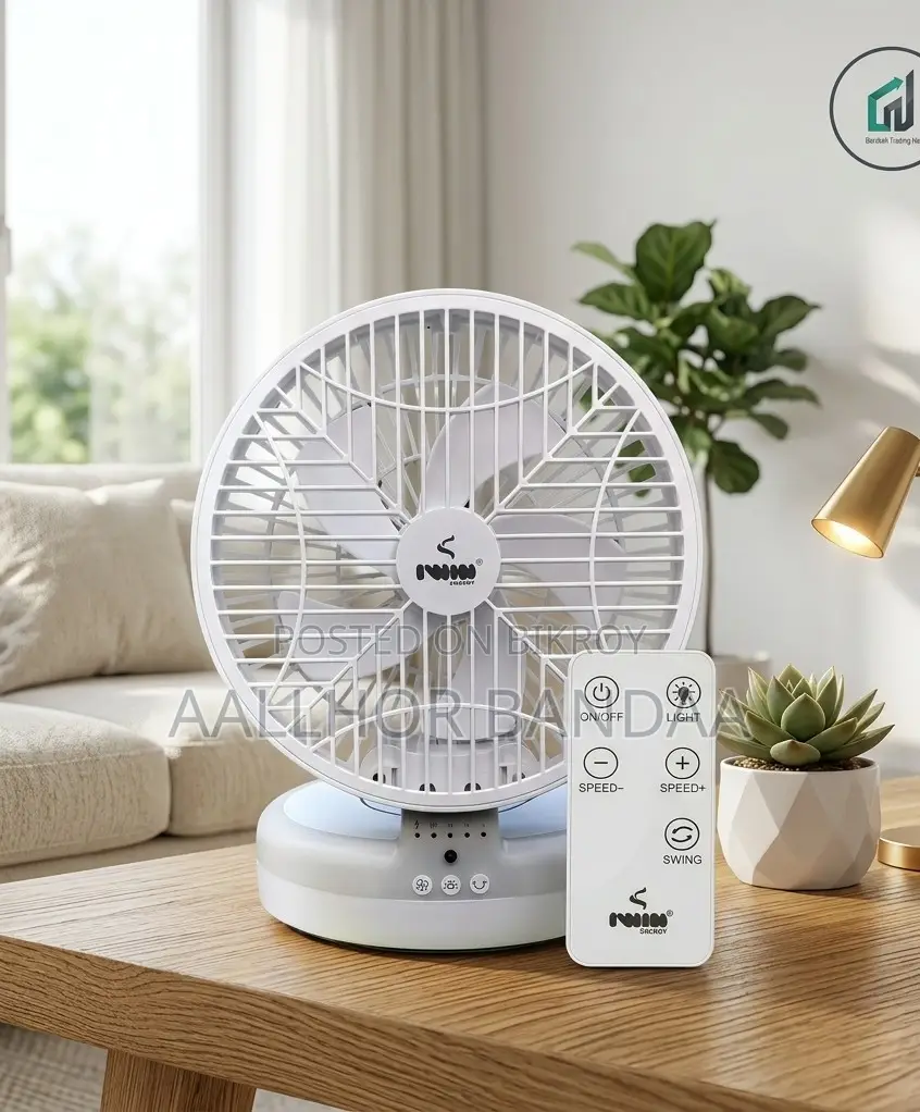 Rechargeable Table And Wall Mounted Fan