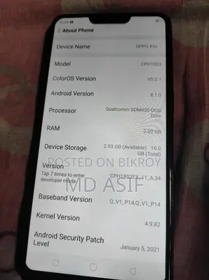 OPPO A3s (Used)