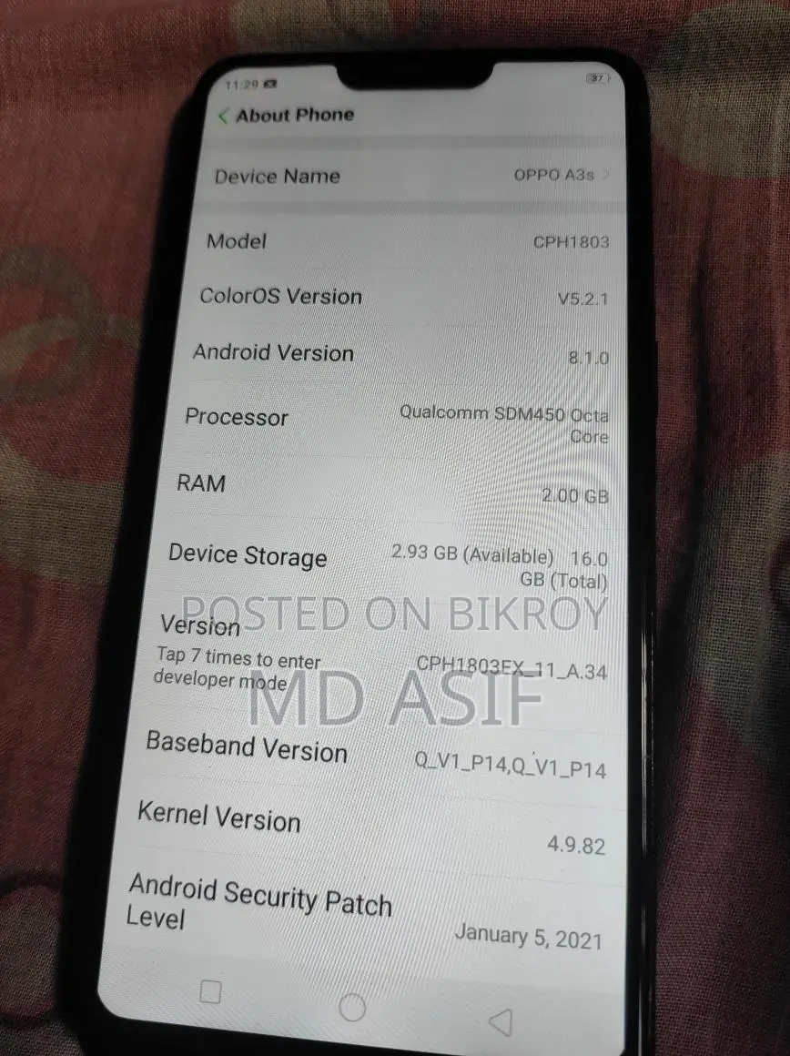 OPPO A3s (Used)