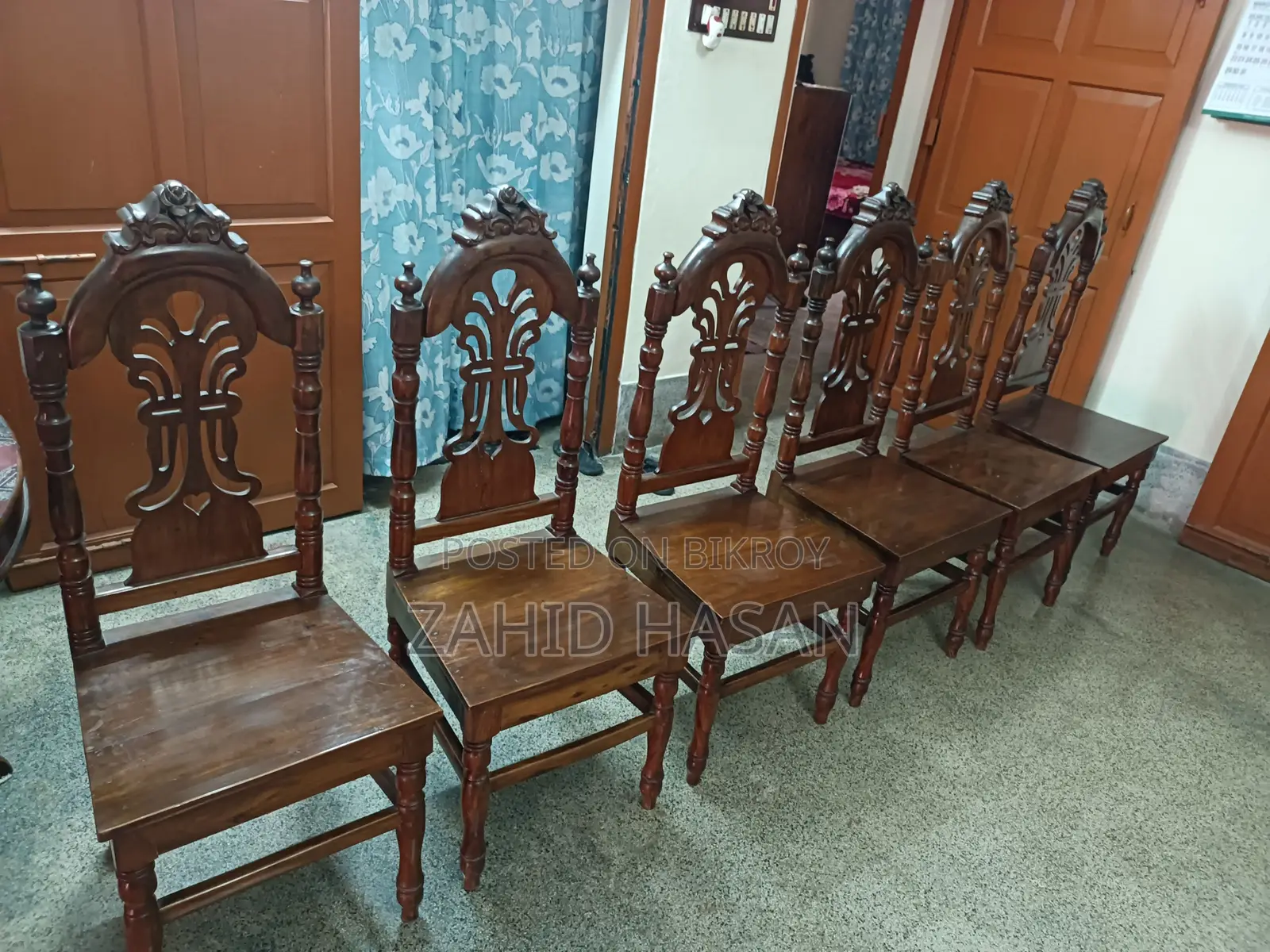 ৬ পিস ডাইনিং চেয়ার এবং টেবিল