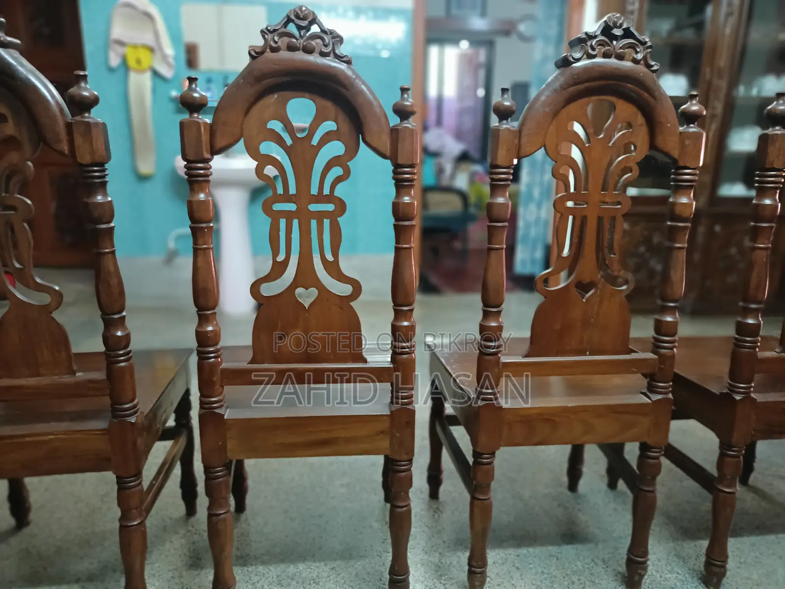 ৬ পিস ডাইনিং চেয়ার এবং টেবিল