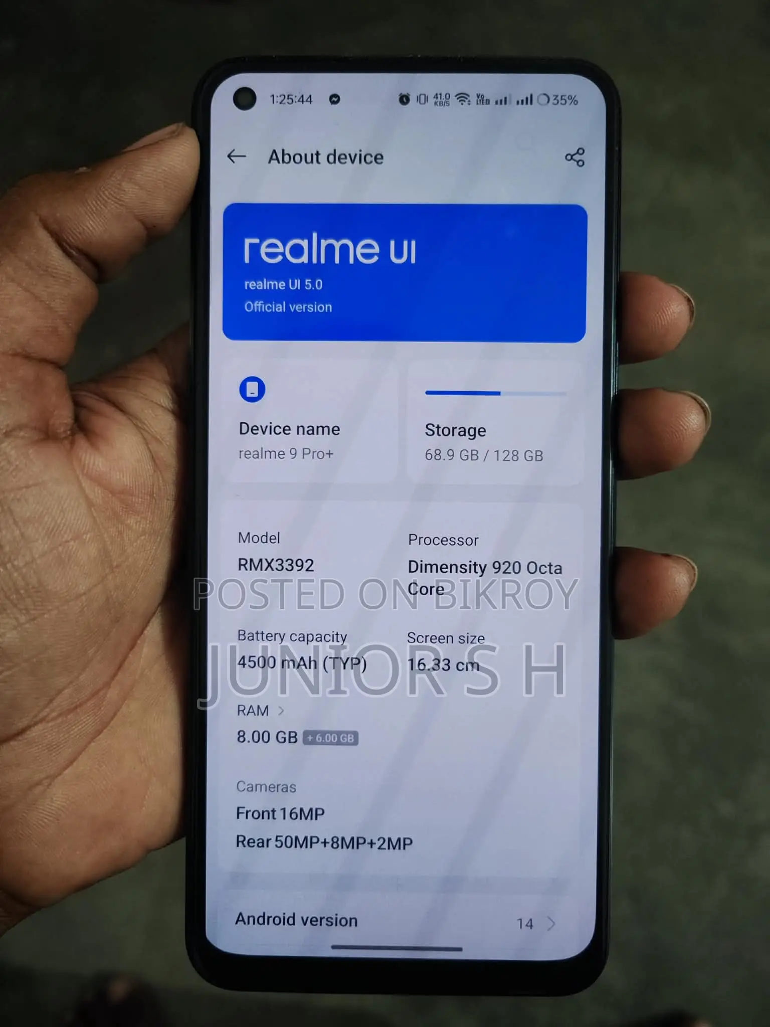 Realme 9 pro+ . (Used)