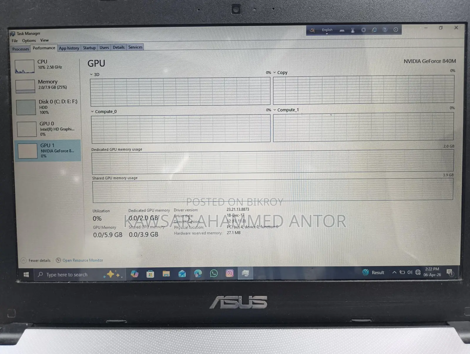 ASUS X450L Series Laptop Is for Sale