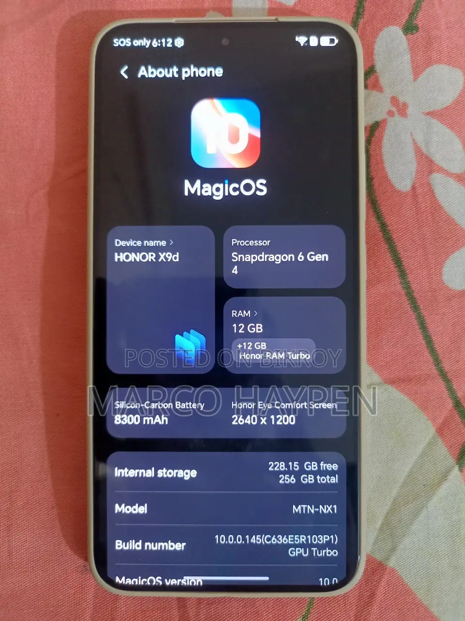 Honor x9d (Used)