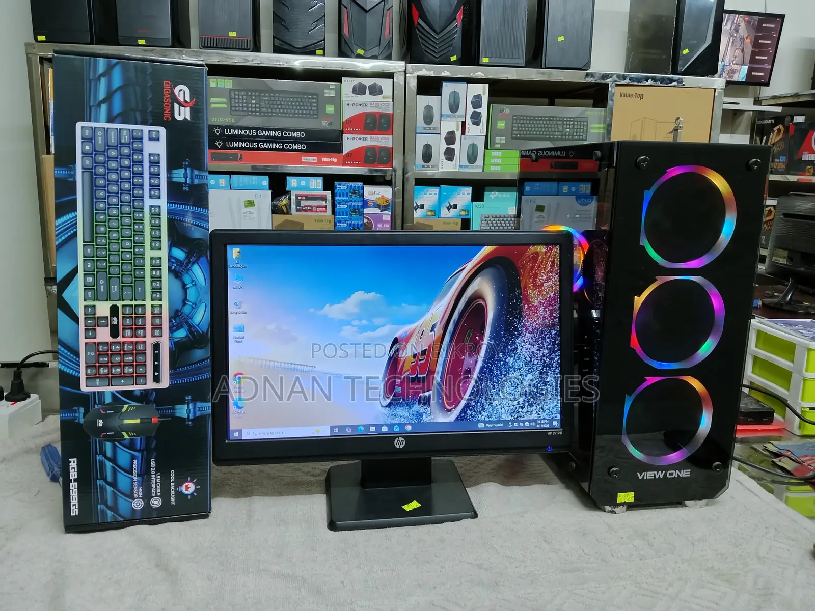 AMD Ryzen 5 3400G & 19′′ HP RGB Gaming Combo - Desktop Full Setup