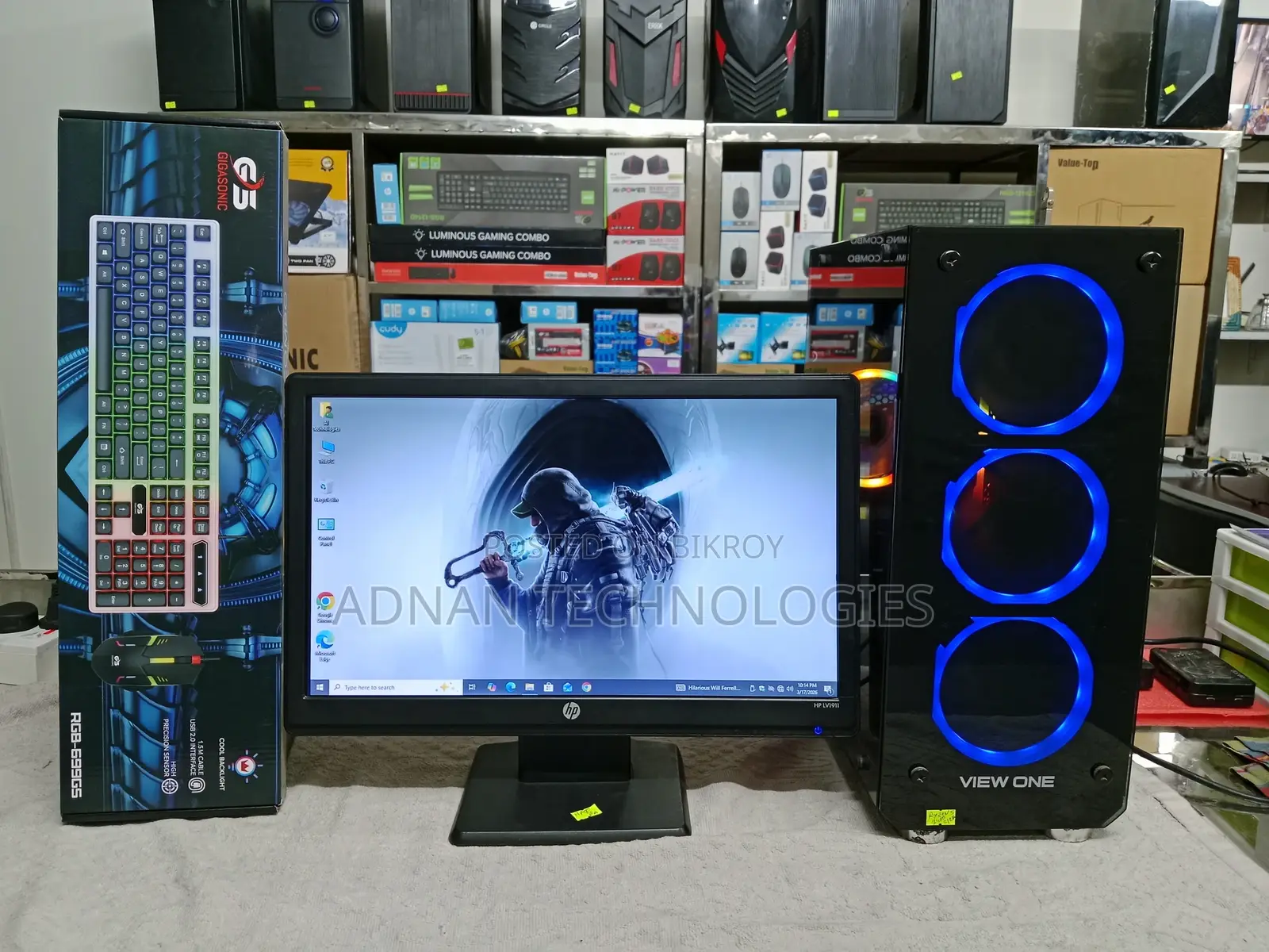 AMD Ryzen 5 3400G & 19′′ HP RGB Gaming Combo - Desktop Full Setup